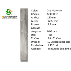 $16.990 MT² C/IVA GRIS MARENGO SPC3007 5,5 mm