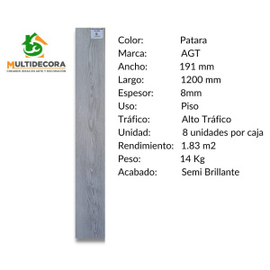 $ 11.500 MT² C/IVA FLOTANTE PATARA 8 mm