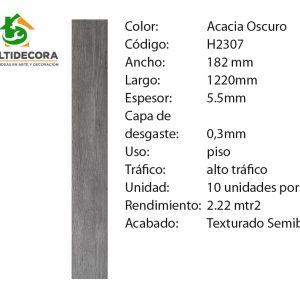 $16.990 MT² C/IVA ACACIA OSCURO  5.5 mm