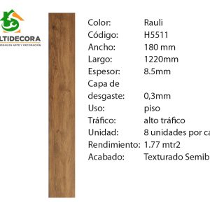$24.990 MT² C/IVA VINILICO RAULÍ  8.5 mm