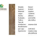 Piso Flotante Desert 8.3mm tono arena