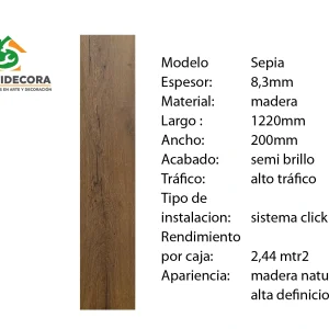 Piso Flotante Sepia 8.3mm alto trafico